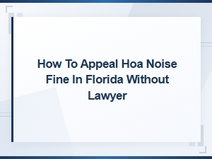 Florida Hoa Noise Fine Appeal Letter Template